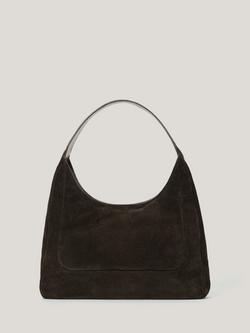 Jigsaw Hobo Suede Shoulder Bag, Brown, Brown