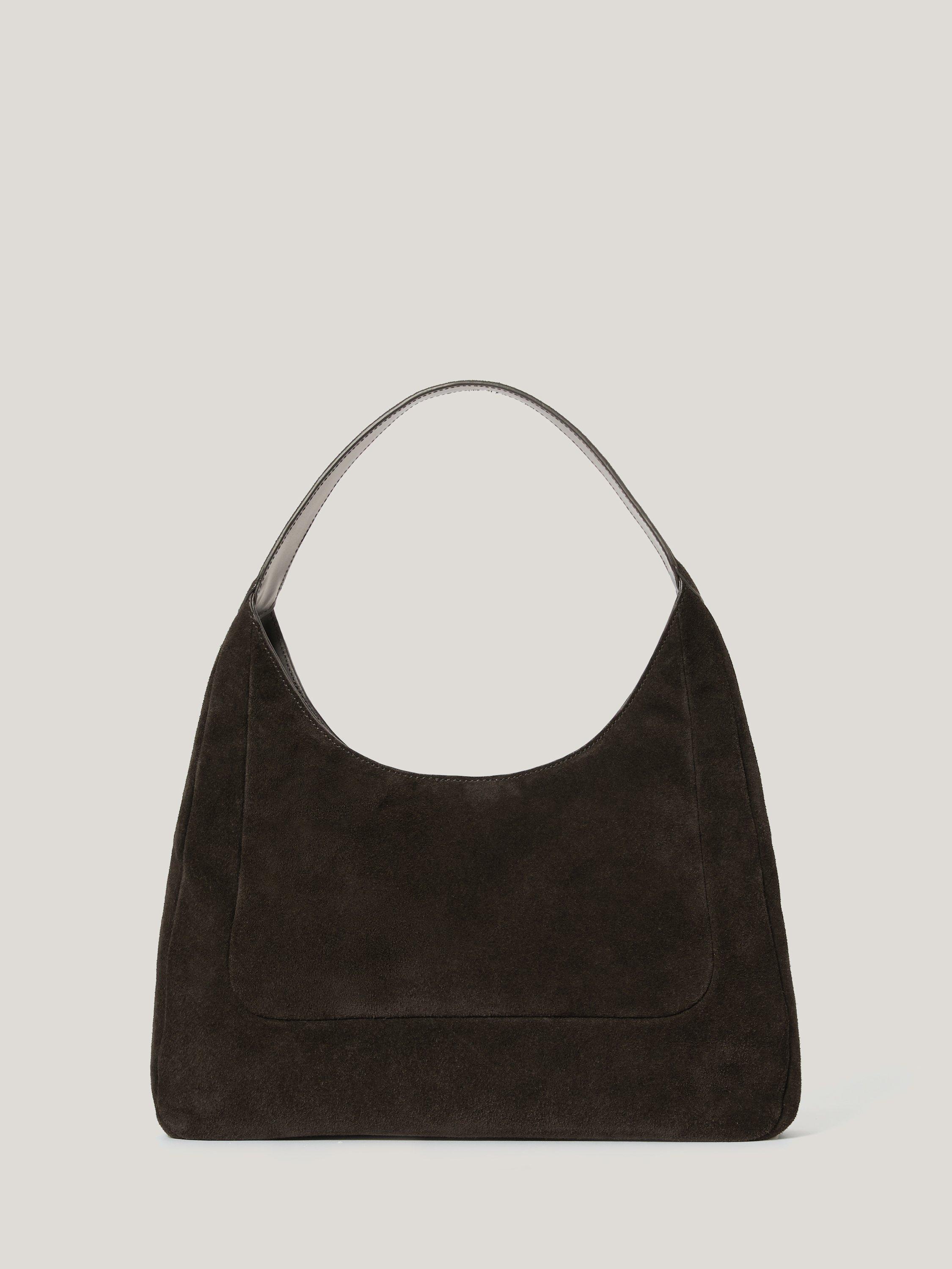 Product image 5 of 5, which shows Jigsaw Hobo Suede Shoulder Bag, Brown