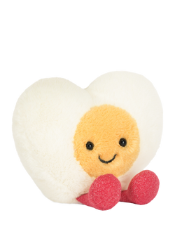 Jellycat Amuseables Boiled Egg Heart Soft Toy, White White