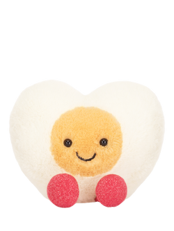 Jellycat Amuseables Boiled Egg Heart Soft Toy - view 2, White White