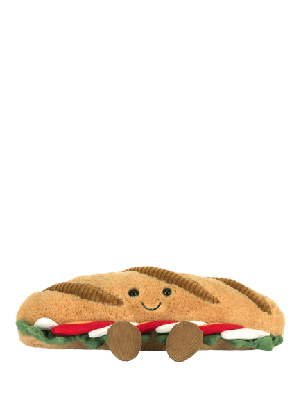 Jellycat Amuseables Caprese Baguette Soft Toy - view 2, Brown Mid