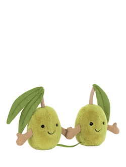 Jellycat Amuseables Pair of Olives Soft Toy, Green Olive