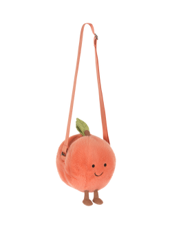 Jellycat Amuseables Peach Shoulder Bag, Orange Mid