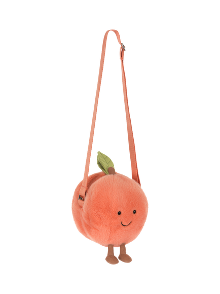 Jellycat Amuseables Peach Shoulder Bag, Orange Mid