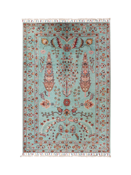 Gooch Oriental Pictorial Pure Wool Rug, Multi, L179 x W123 cm, Multi