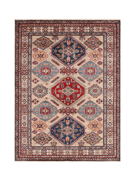 Gooch Oriental Supreme Kazak Pure Wool Rug, Multi, L206 x W152 cm, Multi