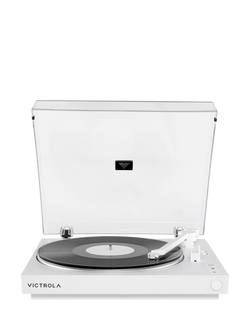 Victrola Automatic Bluetooth Turntable, White, White