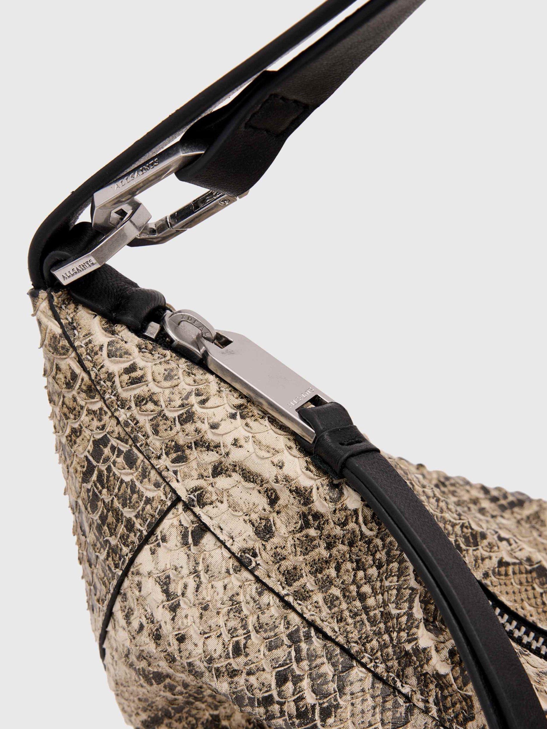 Product image 5 of 7, which shows AllSaints Luna Micro Snake Bag, White