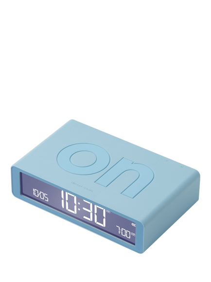 Lexon Flip Classic LCD Digital Alarm Clock, Light Blue - view 2, Light Blue