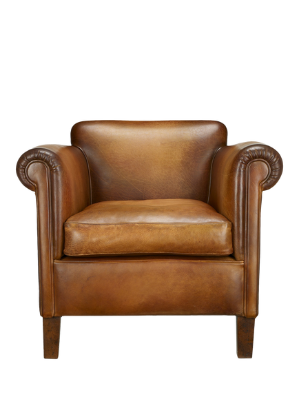 John Lewis OUTLET Camford Leather Armchair, Like New, Buffalo Antique, Buffalo Antique