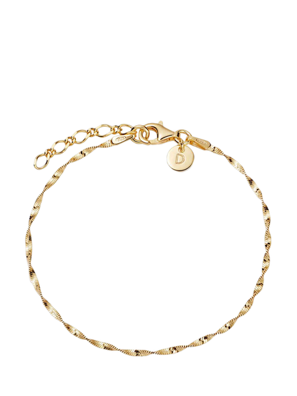 Daisy London Helix Twisted Bracelet, Yellow Gold