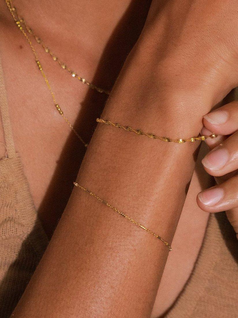 Product image 2 of 3, which shows Daisy London Helix Twisted Bracelet, Yellow Gold