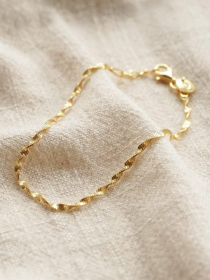 Product image 3 of 3, which shows Daisy London Helix Twisted Bracelet, Yellow Gold