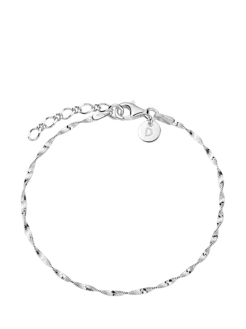Product image 1 of 3, which shows Daisy London Helix Twisted Bracelet, Silver