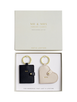 Katie Loxton Mr & Mrs Photo Keyring Set, Multi