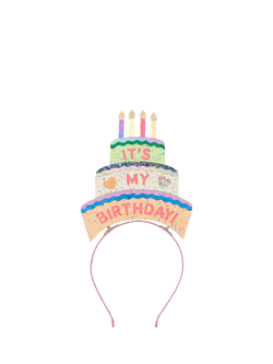 Mimi & Lula Kids' Birthday Cake Headband, Bright Multi, Bright Multi