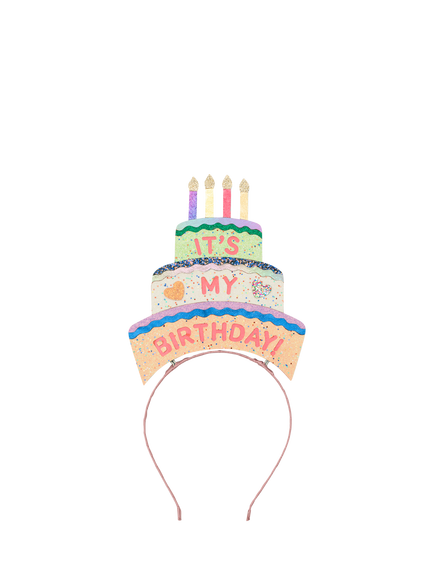 Mimi & Lula Kids' Birthday Cake Headband, Bright Multi, Bright Multi