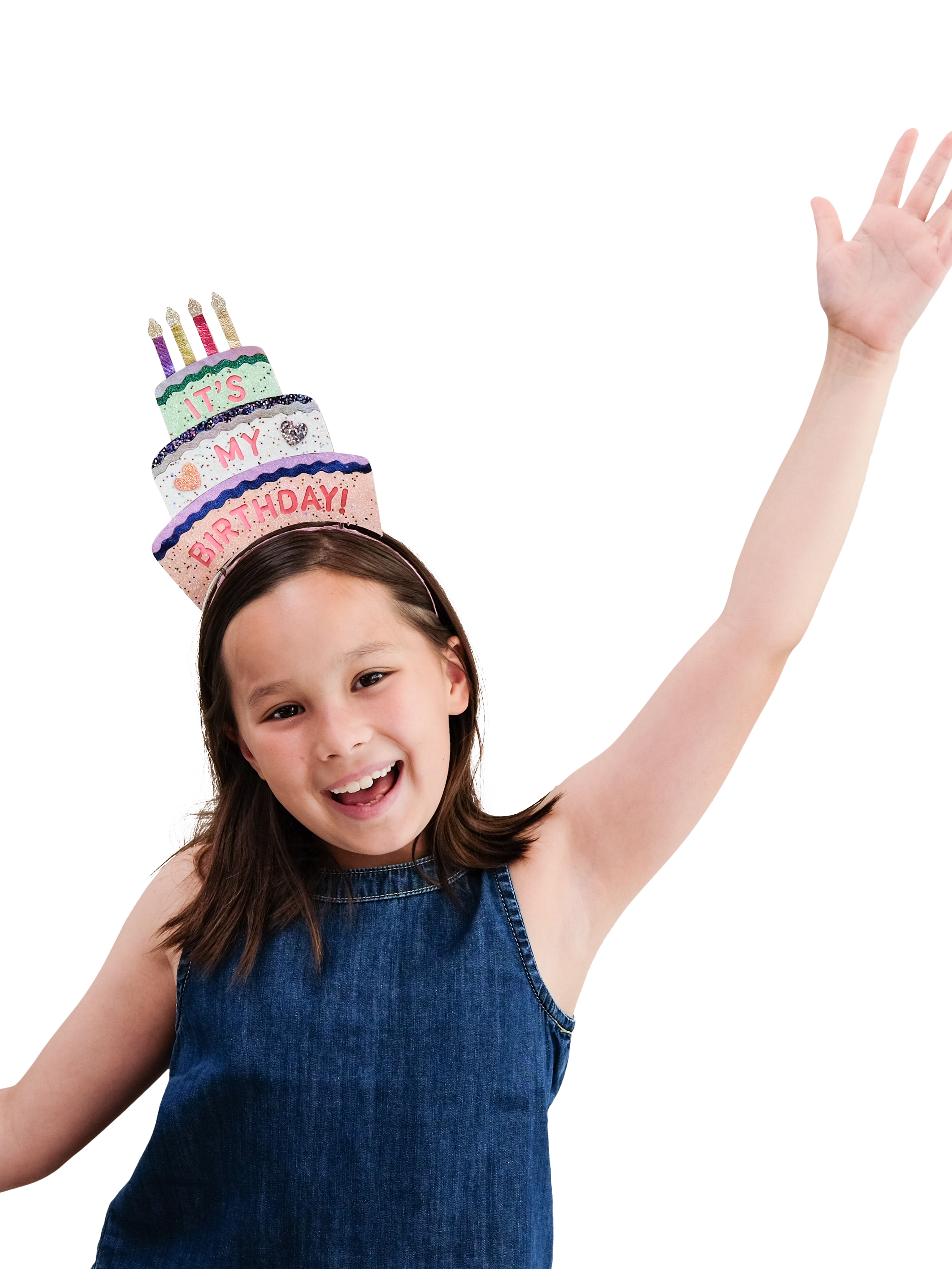 Product image 3 of 7, which shows Mimi & Lula Kids' Birthday Cake Headband, Bright Multi