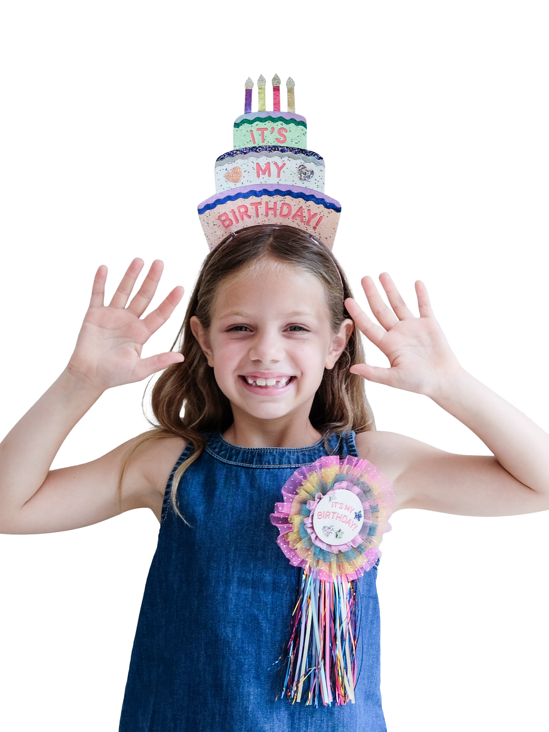 Product image 5 of 7, which shows Mimi & Lula Kids' Birthday Cake Headband, Bright Multi