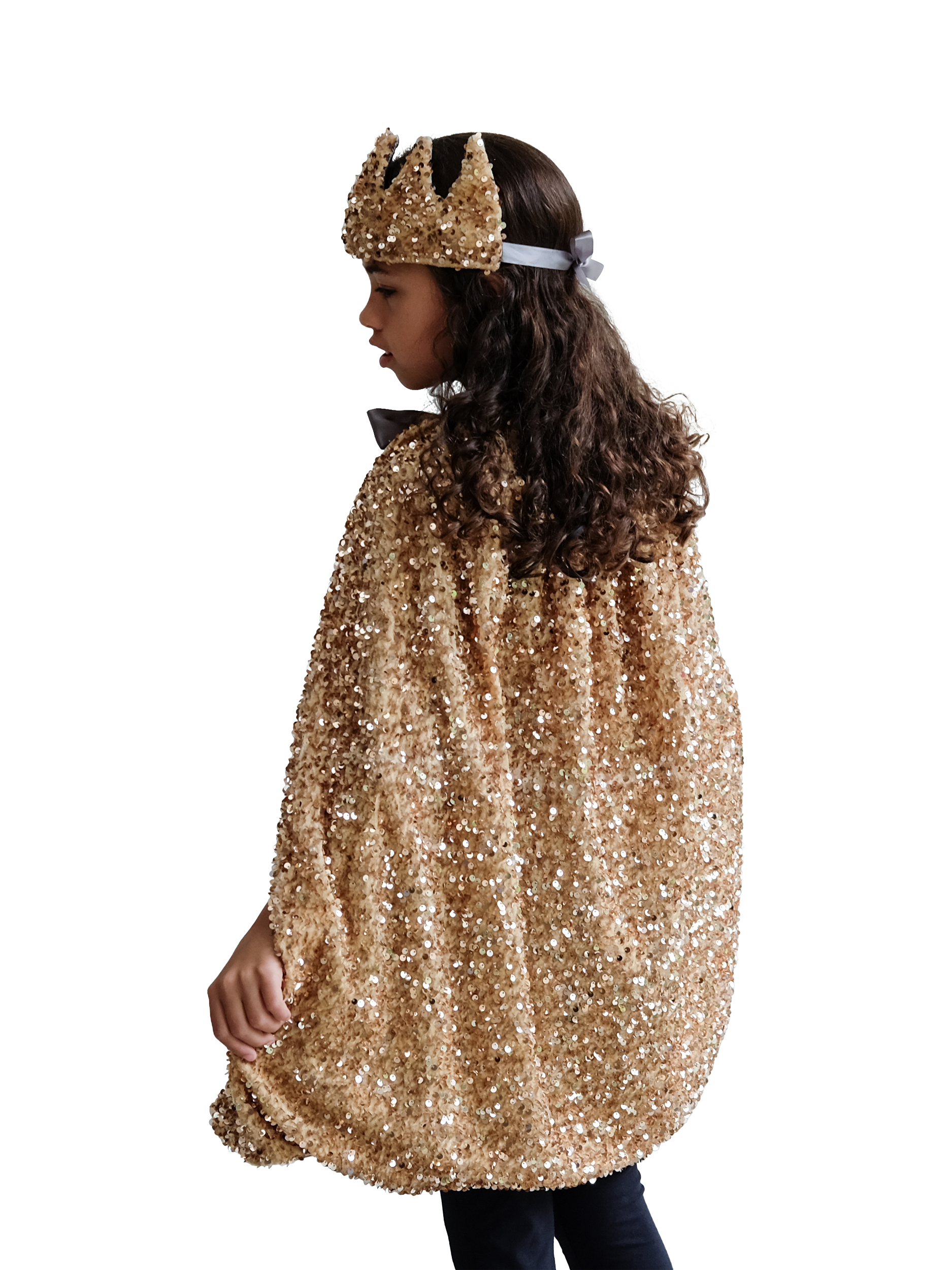 Product image 2 of 7, which shows Mimi & Lula Kids' Sequin Crown, Gold