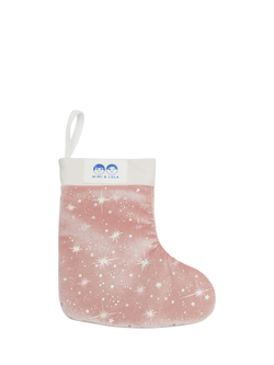 Mimi & Lula Kids' Hair Accessories Velvet Christmas Stocking, Pink, Pink