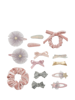 Mimi & Lula Kids' Hair Accessories Velvet Christmas Stocking, Pink - view 2, Pink