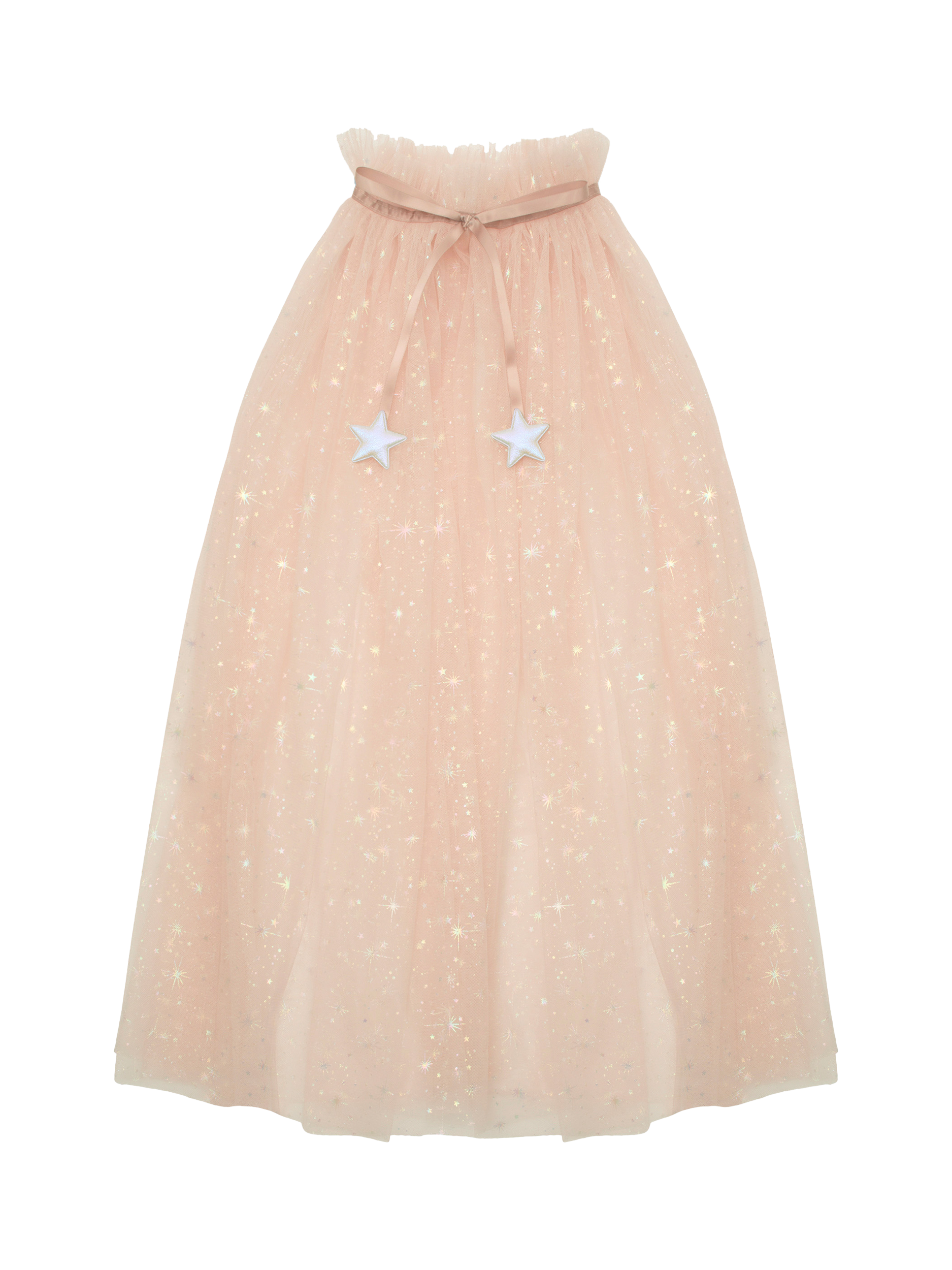 Product image 1 of 7, which shows Mimi & Lula Kids' Princess Tulle Cape, Pink