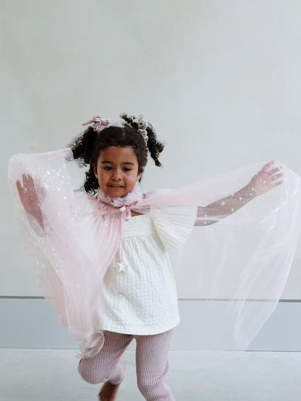 Mimi & Lula Kids' Princess Tulle Cape, Pink - view 2, Pink