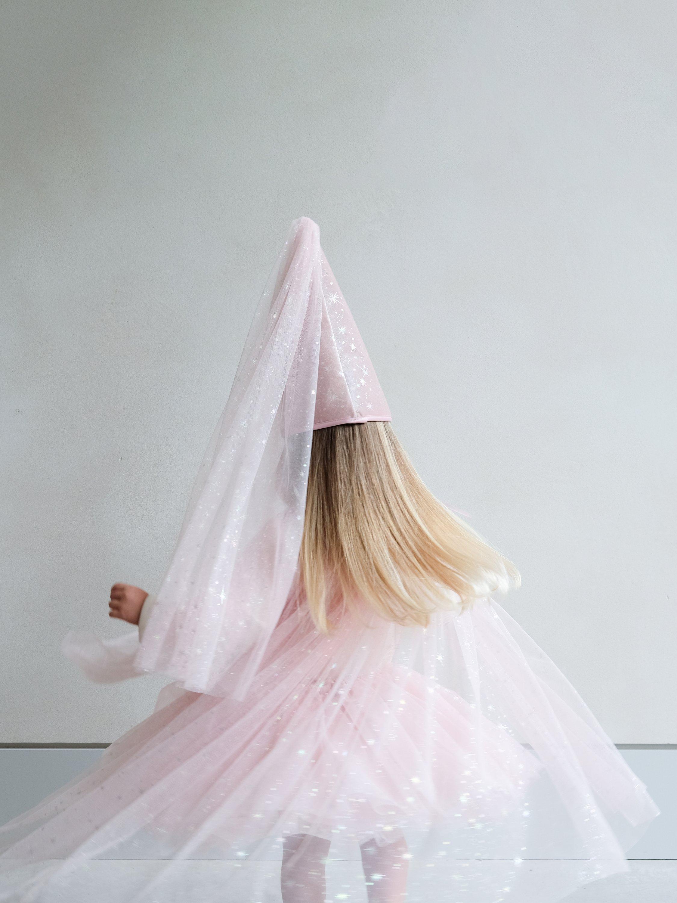 Product image 5 of 7, which shows Mimi & Lula Kids' Princess Tulle Cape, Pink
