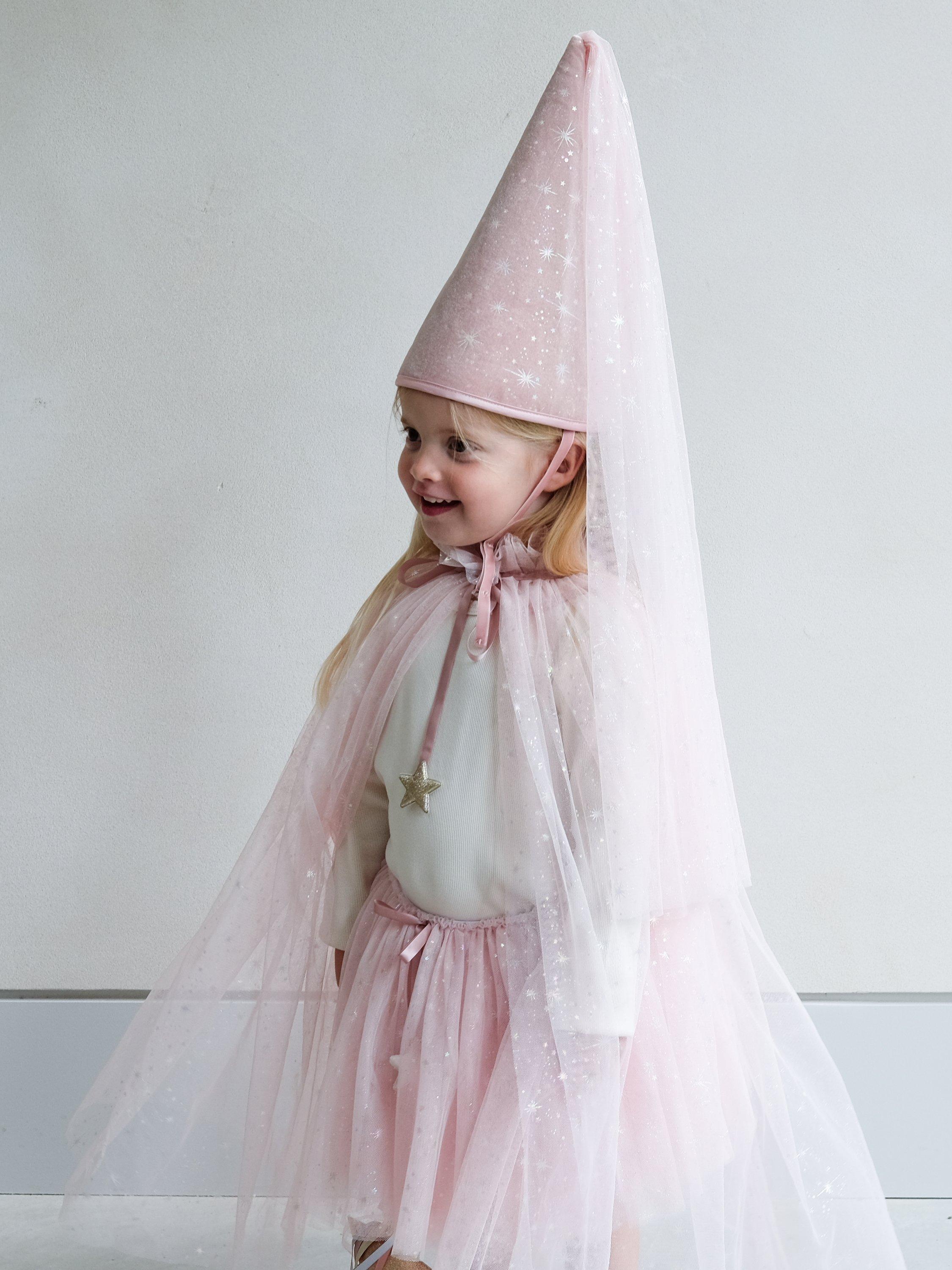 Product image 6 of 7, which shows Mimi & Lula Kids' Princess Tulle Cape, Pink