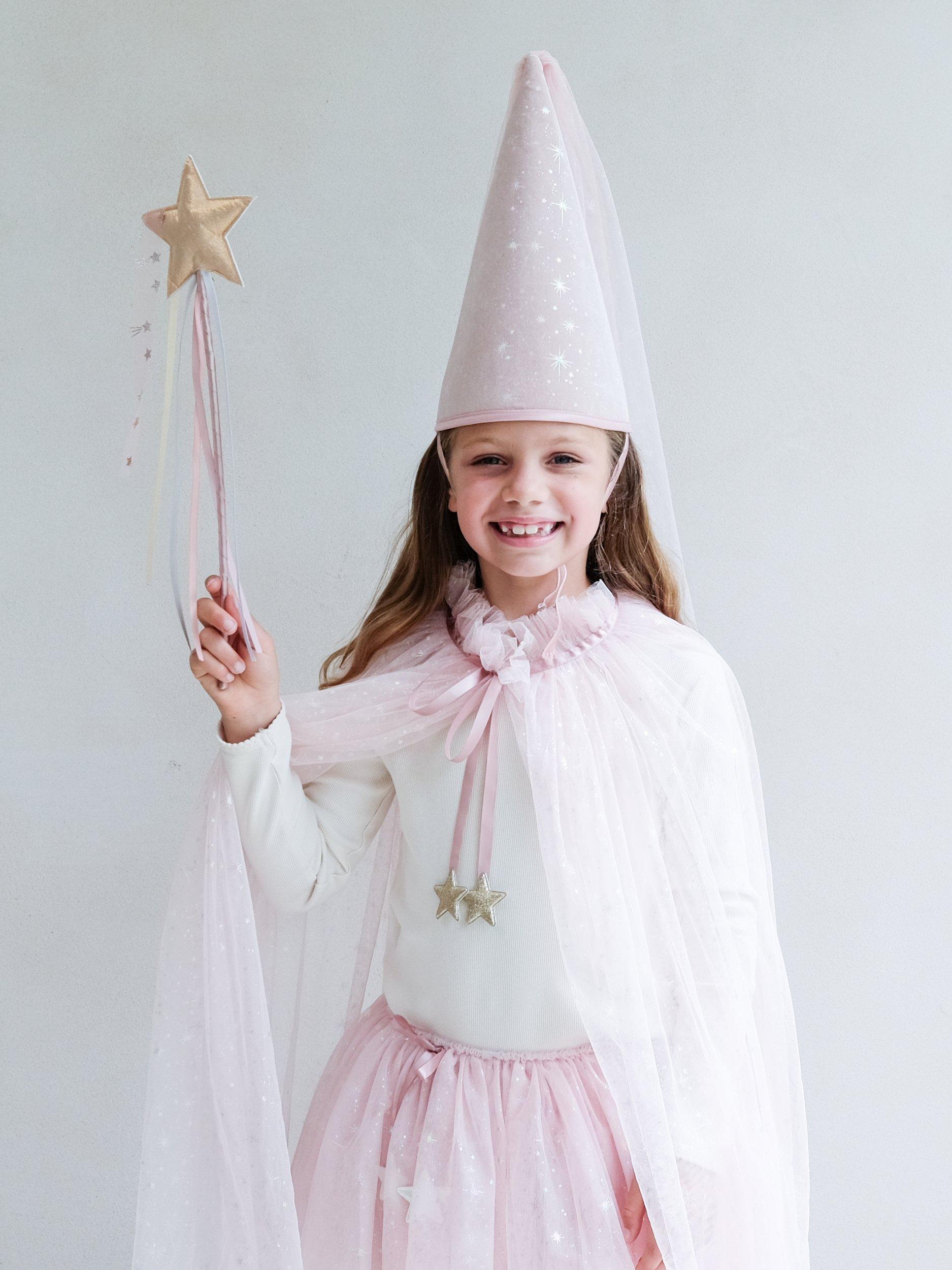 Product image 7 of 7, which shows Mimi & Lula Kids' Princess Tulle Cape, Pink