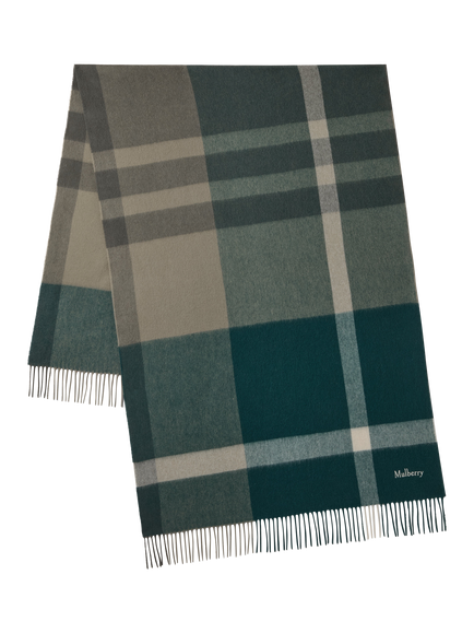 Mulberry Merino Wool Scarf, Mulberry Green/Juniper Green, Mulberry Green/Juniper Green