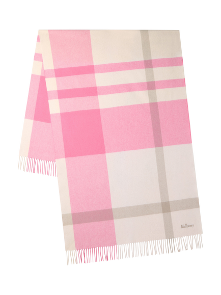 Mulberry Merino Wool Scarf, Blossom Pink/Geranium Pink, Blossom Pink/Geranium Pink