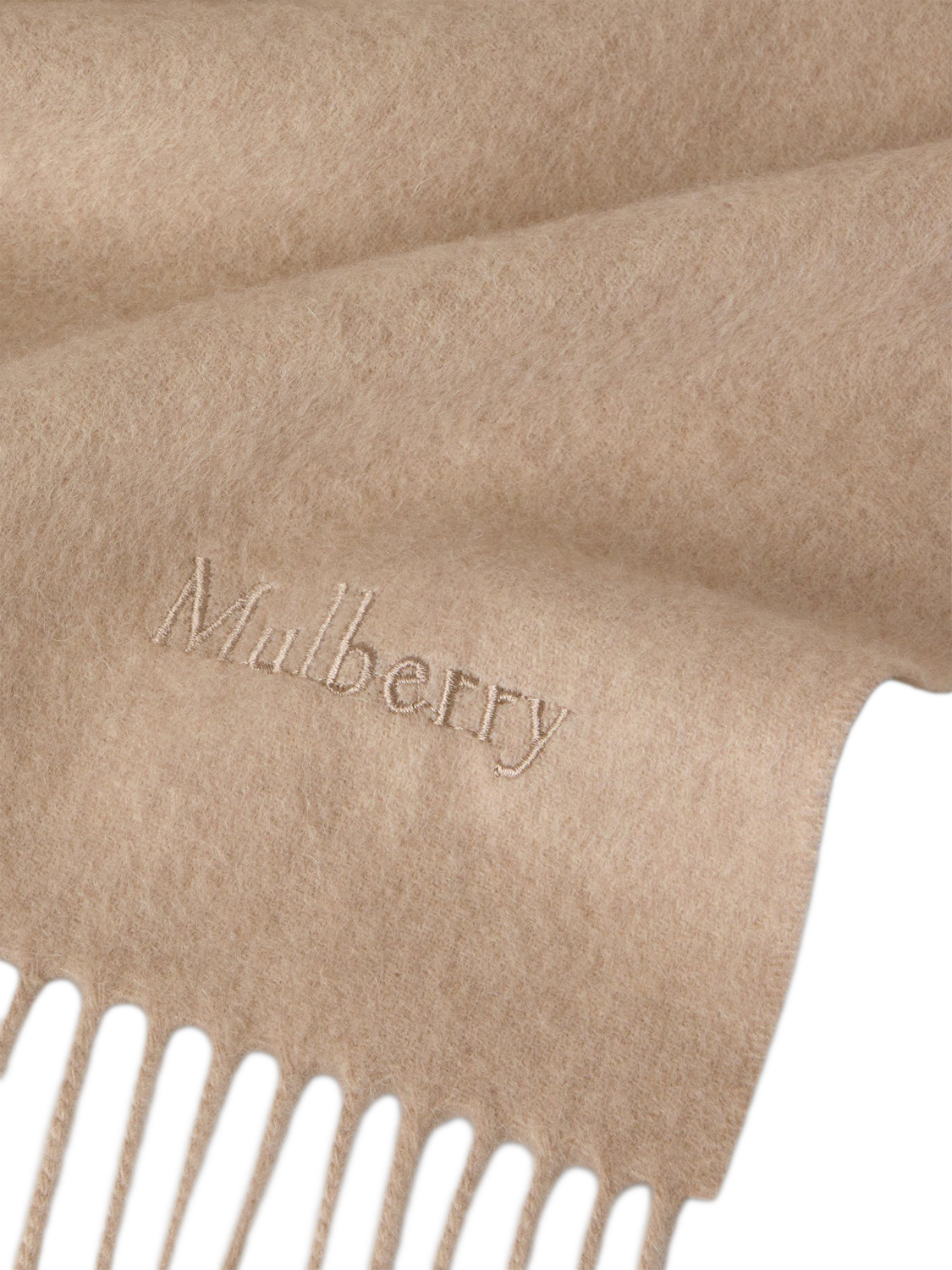 Product image 2 of 2, which shows Mulberry Merino Wool Scarf, Oat