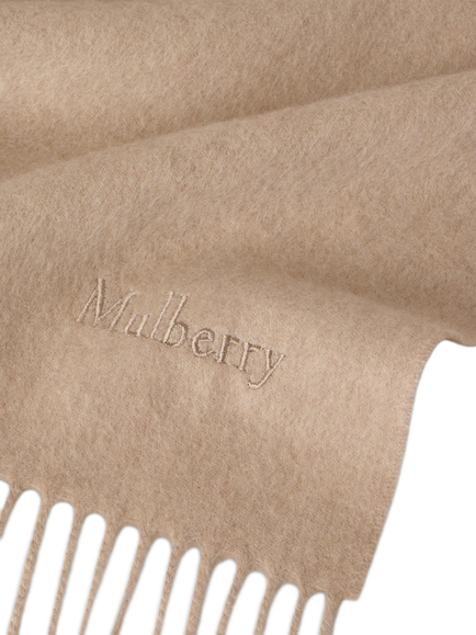 Mulberry Merino Wool Scarf - view 2, Oat