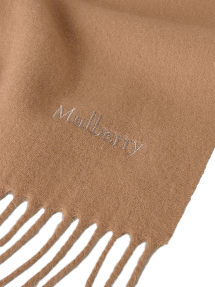 Mulberry Merino Wool Scarf, Camel - view 2, Camel