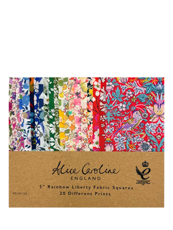 Alice Caroline Liberty Fabric Tana Lawn® Charm Squares, Multi, Pack of 20, Multi
