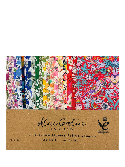 Alice Caroline Liberty Fabric Tana Lawn® Charm Squares, Multi, Pack of 20, Multi