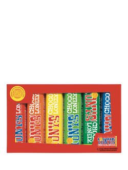 Tony's Chocolonely Milk Chocolate Rainbow Tasting Bars, Pack of 6, 328g, Multi