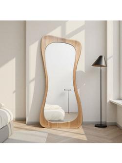 Yearn Alba Oak Wood Full-Length Leaner/Wall Mirror, 190 x 90cm, Natural, Natural