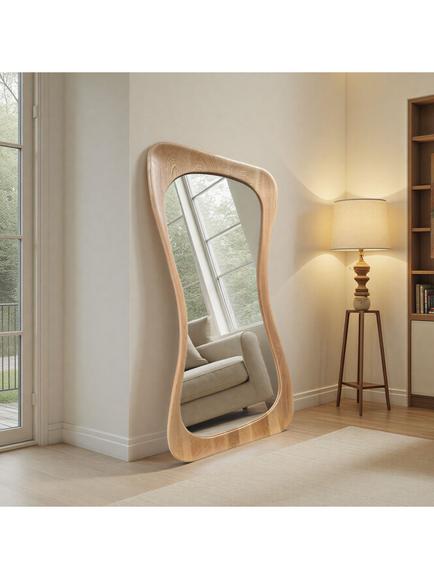 Yearn Alba Oak Wood Full-Length Leaner/Wall Mirror, 190 x 90cm, Natural, Natural