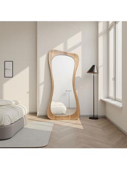 Yearn Alba Oak Wood Full-Length Leaner/Wall Mirror, 190 x 90cm, Natural - view 2, Natural