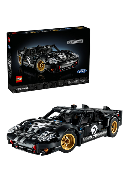LEGO Technic 42223 1966 Ford GT40 MKII Race Car Model Kit, Multi