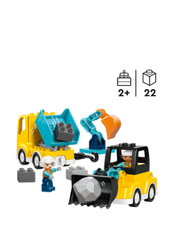 LEGO DUPLO Town 10475 Construction Vehicles 3-in-1 Learning Toy - view 2, Multi
