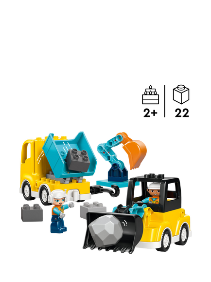 LEGO DUPLO Town 10475 Construction Vehicles 3-in-1 Learning Toy - view 2, Multi