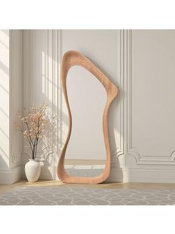 Yearn Arlo Oak Wood Full-Length Leaner/Wall Mirror, 180 x 80cm, Natural, Natural