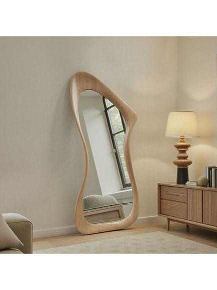 Yearn Arlo Oak Wood Full-Length Leaner/Wall Mirror, 180 x 80cm, Natural, Natural