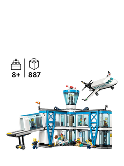 LEGO City 60502 Airport with Airplane Building Kit - view 2, Multi