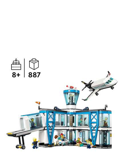 LEGO City 60502 Airport with Airplane Building Kit - view 2, Multi