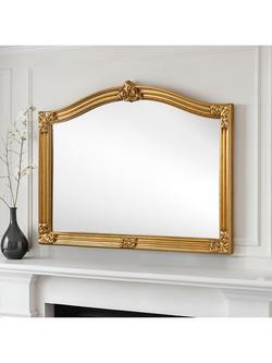 Yearn Overmantel Wall Mirror, 89 x 130cm, Gold